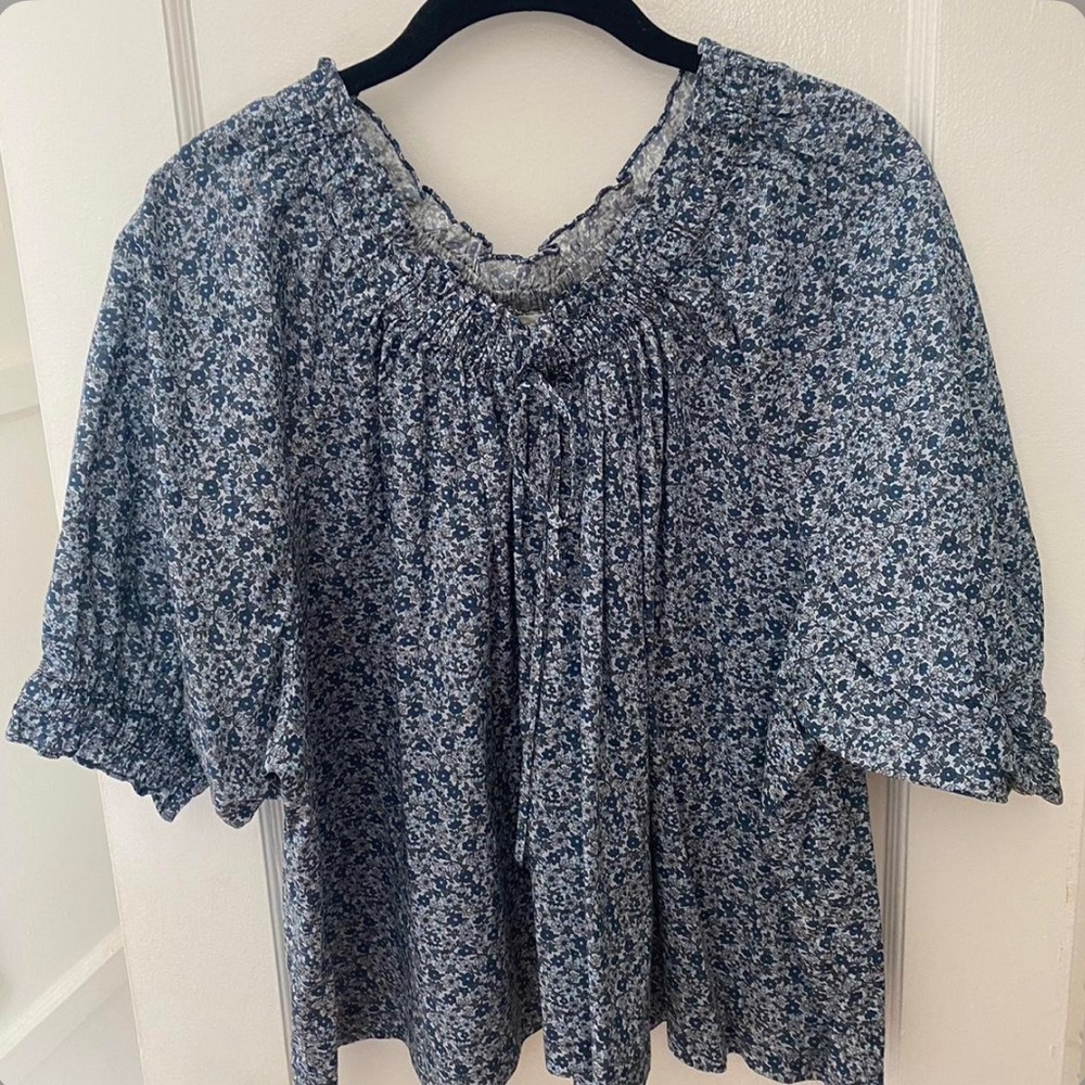 Doen shore top in Delores Ditsy Floral by Liberty of London. Hand washed only